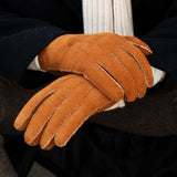 Tommaso - suede leather gloves with luxurious shearling (sheep fur) lining