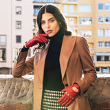 Driving Gloves Classic Women Red - Made in Italy – Luxury Leather Gloves – Handmade in Italy – Fratelli Orsini® - 6