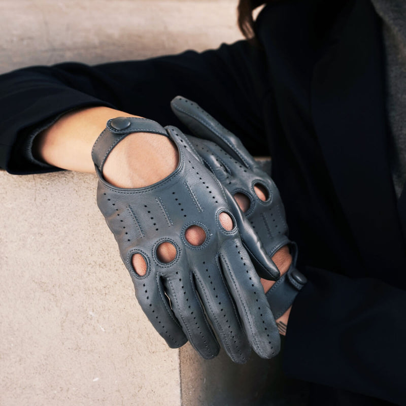 Driving Gloves Classic Women Grey - Made in Italy – Luxury Leather Gloves – Handmade in Italy – Fratelli Orsini® - 3
