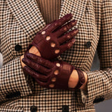 Driving Gloves Classic Women Cordovan - Made in Italy – Luxury Leather Gloves – Handmade in Italy – Fratelli Orsini® - 6