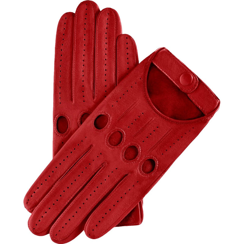 Driving Gloves Classic Women Red - Made in Italy – Luxury Leather Gloves – Handmade in Italy – Fratelli Orsini® - 1