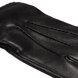 Touchscreen Leather Gloves Black Men - Made in Italy – Luxury Leather Gloves – Handmade in Italy – Fratelli Orsini® - 3
