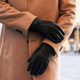 Touchscreen Leather Gloves Black Men - Made in Italy – Luxury Leather Gloves – Handmade in Italy – Fratelli Orsini® - 10