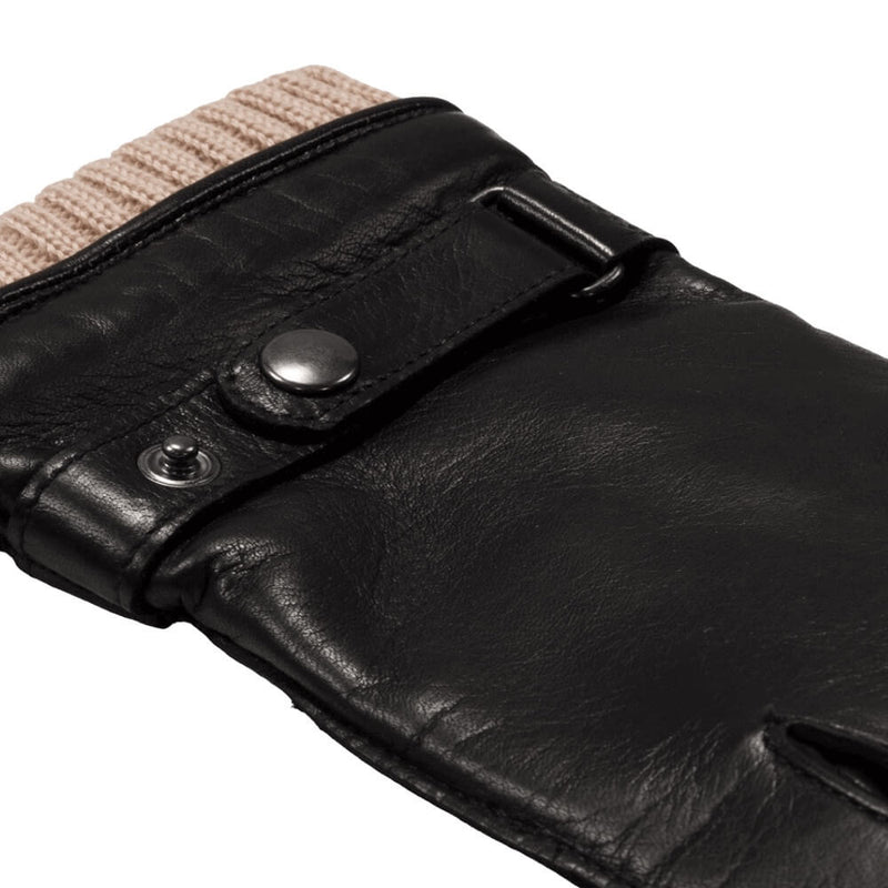 Touchscreen Black Leather Gloves Men - Made in Italy - Alonzo – Luxury Leather Gloves – Handmade in Italy – Fratelli Orsini® - 4