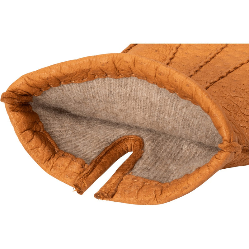 Peccary Leather Gloves Brown - 100% Cashmere - Handmade in Italy – Luxury Leather Gloves – Handmade in Italy – Fratelli Orsini® - 2