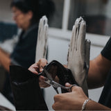 Brown Leather Gloves Women - White Fur - Handmade in Italy  – Luxury Leather Gloves – Handmade in Italy – Fratelli Orsini® - Production - 2