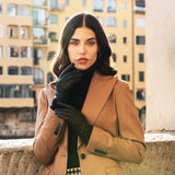 Touchscreen Leather Gloves Women Black - Handmade in Italy – Luxury Leather Gloves – Handmade in Italy – Fratelli Orsini® - 8