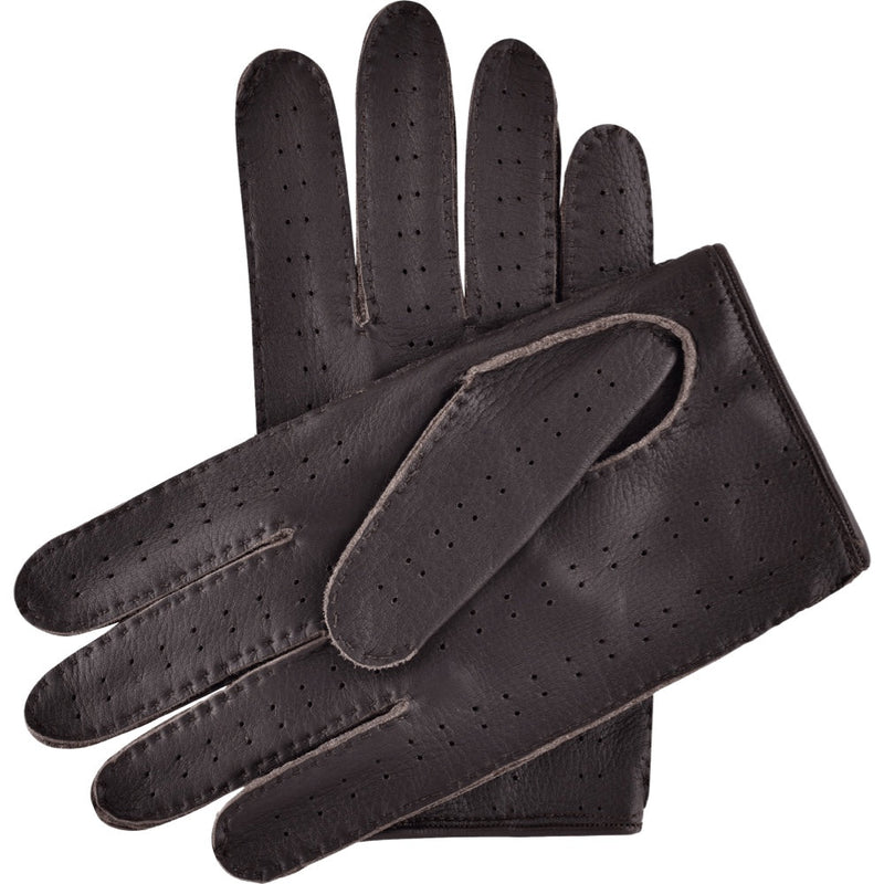 Men's Driving Gloves Deerskin Dark Brown - Made in Italy – Luxury Leather Gloves – Handmade in Italy – Fratelli Orsini® - 4