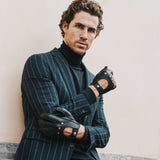 Men's Driving Gloves Deerskin Black - Made in Italy – Luxury Leather Gloves – Handmade in Italy – Fratelli Orsini® - 5