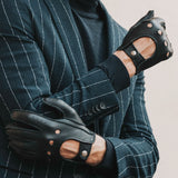 Men's Driving Gloves Deerskin Black - Made in Italy – Luxury Leather Gloves – Handmade in Italy – Fratelli Orsini® - 7