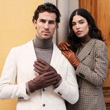 Deerskin Leather Gloves Men Brown - Handmade in Italy – Luxury Leather Gloves – Handmade in Italy – Fratelli Orsini® - 8