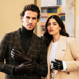Leather Gloves Brown - Natural Fur - Handmade in Italy – Luxury Leather Gloves – Handmade in Italy – Fratelli Orsini® - 9