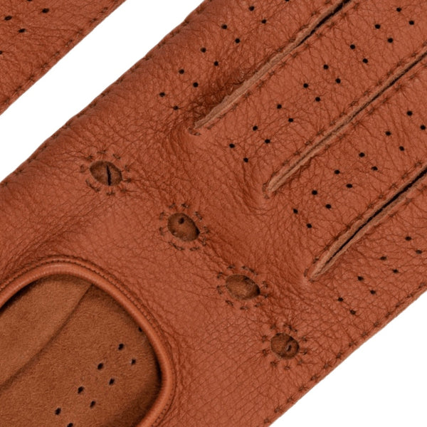 Handsewn Deerskin Driving Gloves Brown - Handmade in Italy – Luxury Leather Gloves – Handmade in Italy – Fratelli Orsini® - 2