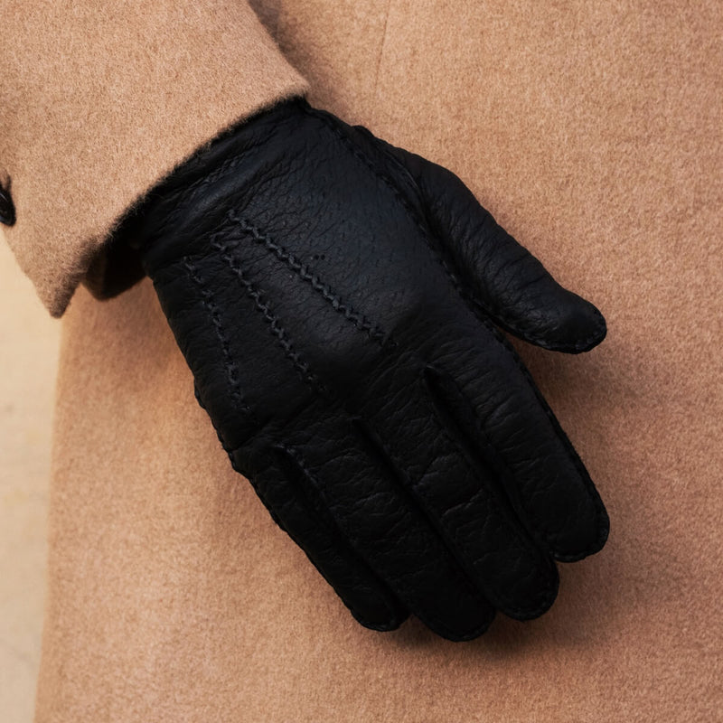 Peccary Leather Gloves - 100% Cashmere - Handmade in Italy – Luxury Leather Gloves – Handmade in Italy – Fratelli Orsini® - 7